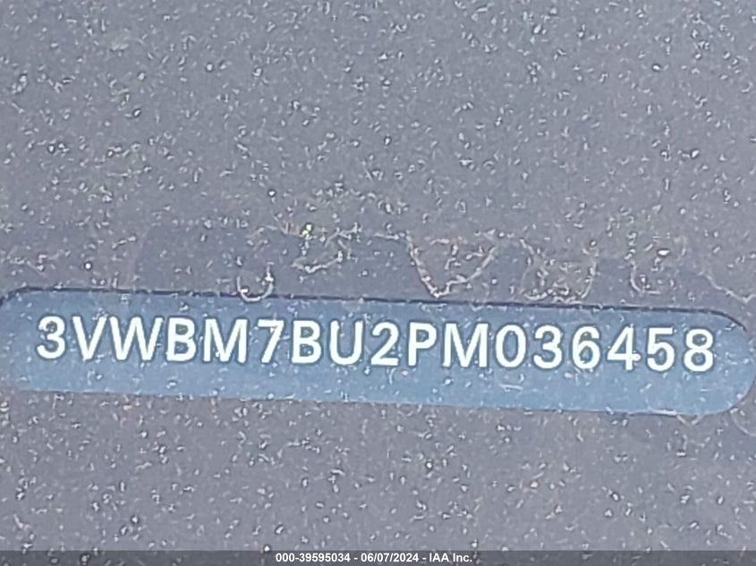 2023 Volkswagen Jetta 1.5T Sport VIN: 3VWBM7BU2PM036458 Lot: 39595034