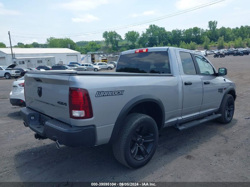 2021 Ram 1500 Classic Warlock Quad Cab 4X4 6'4 Box VIN: 1C6RR7GT9MS512699 Lot: 39595104