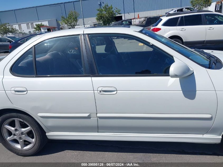 2000 Nissan Sentra Se VIN: 3N1BB51D2YL103987 Lot: 39595128