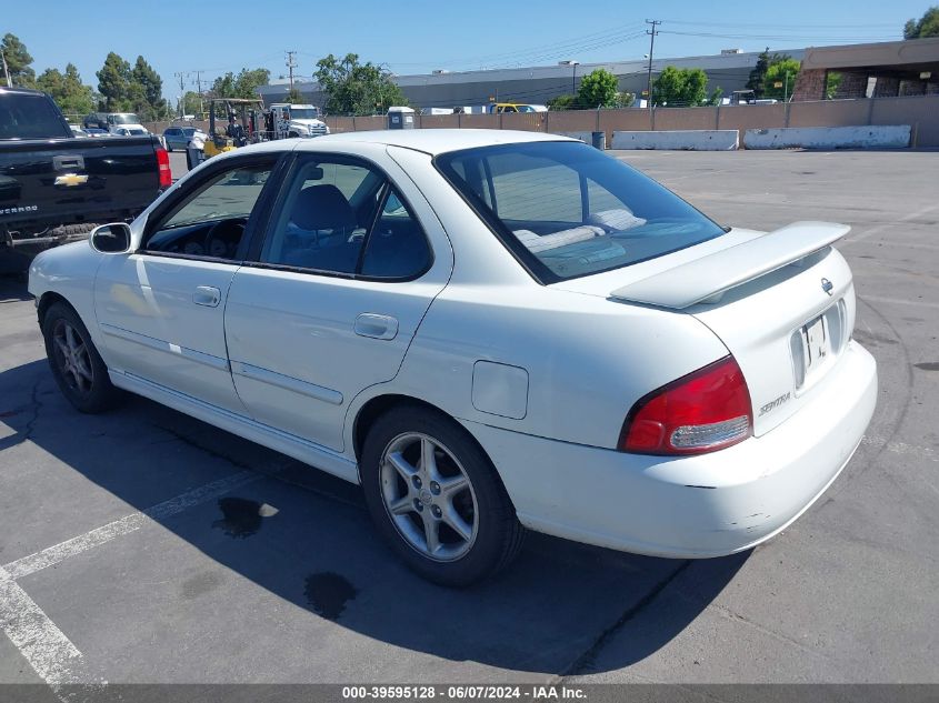 2000 Nissan Sentra Se VIN: 3N1BB51D2YL103987 Lot: 39595128