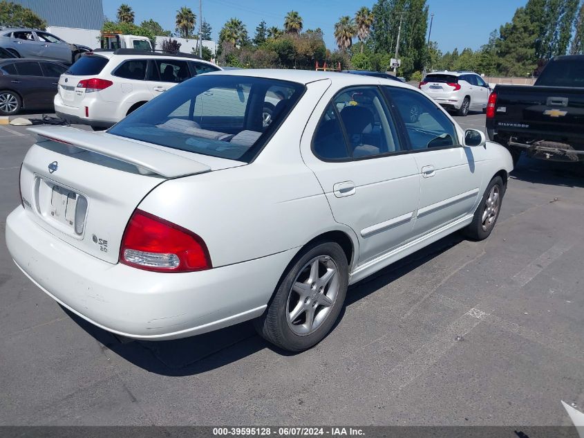 2000 Nissan Sentra Se VIN: 3N1BB51D2YL103987 Lot: 39595128