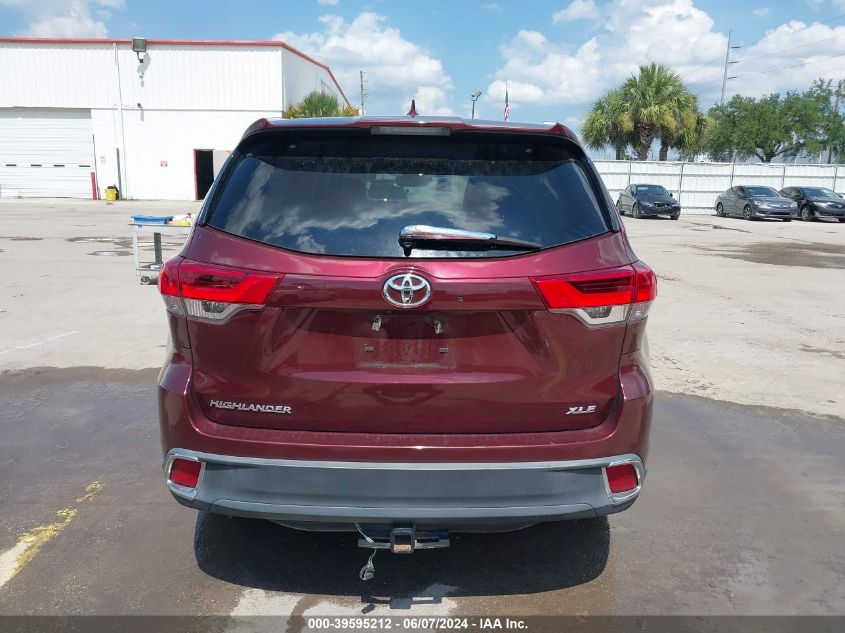 2017 Toyota Highlander Xle VIN: 5TDKZRFH4HS220380 Lot: 39595212