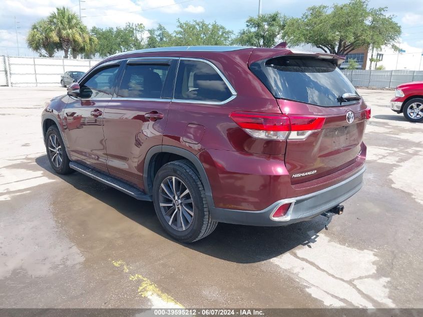 2017 Toyota Highlander Xle VIN: 5TDKZRFH4HS220380 Lot: 39595212