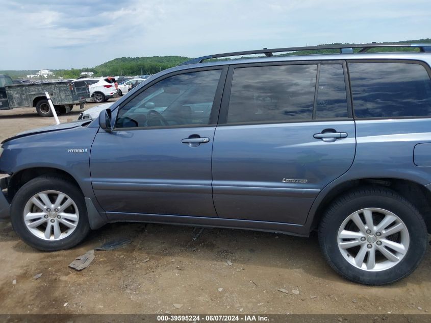 2007 Toyota Highlander Hybrid Limited V6 VIN: JTEEW21A070047476 Lot: 39595224