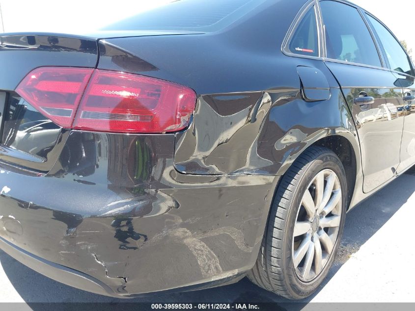 2012 Audi A4 2.0T Premium VIN: WAUAFAFL8CN008569 Lot: 39595303