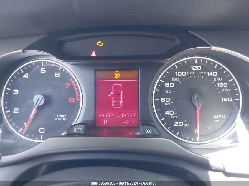 2012 Audi A4 2.0T Premium VIN: WAUAFAFL8CN008569 Lot: 39595303