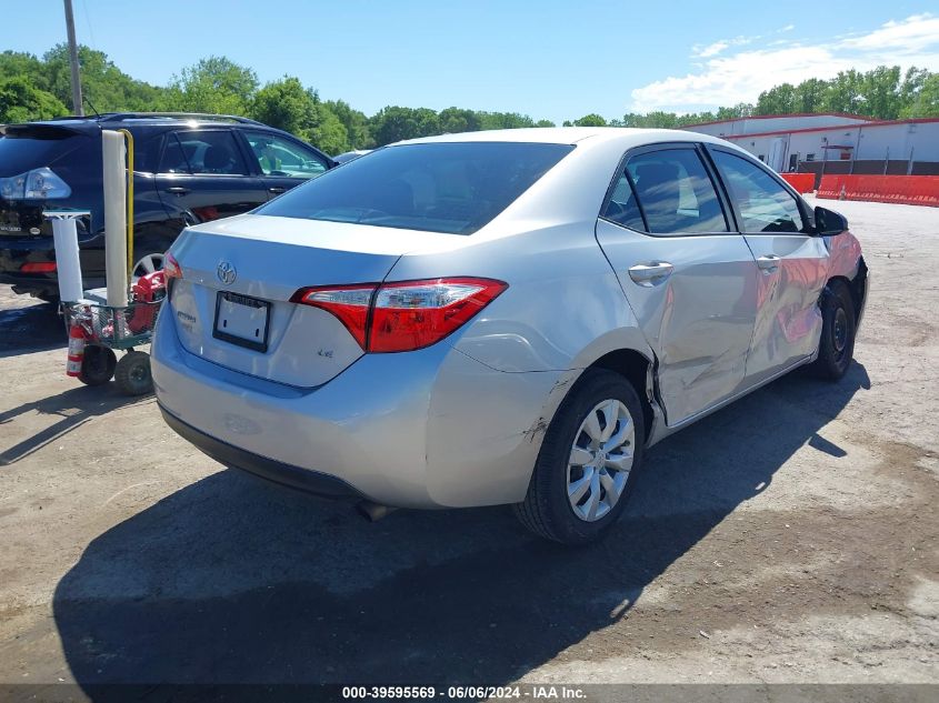 2016 Toyota Corolla Le VIN: 5YFBURHE0GP565432 Lot: 39595569