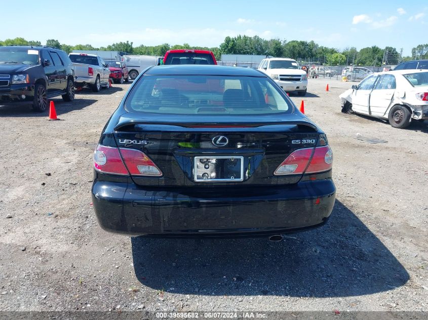 2004 Lexus Es 330 VIN: JTHBA30G545020160 Lot: 39595682