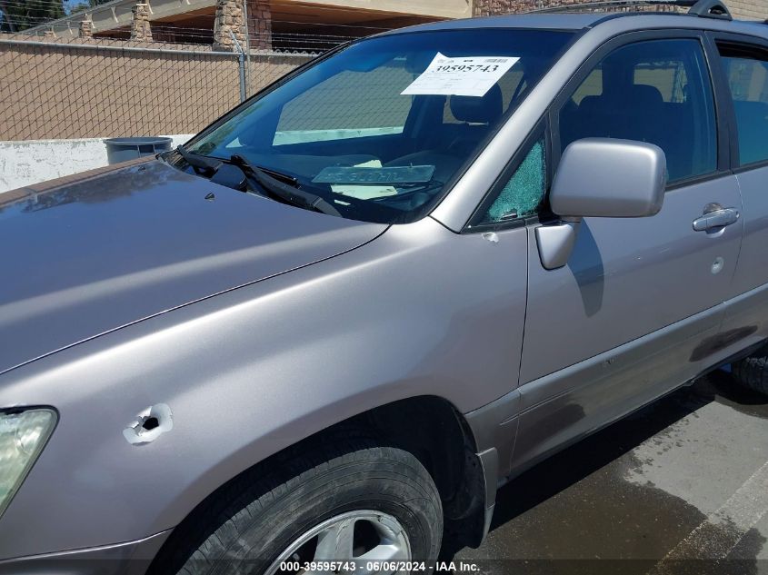 2001 Lexus Rx 300 Base (A4) VIN: JTJHF10U210173723 Lot: 39595743
