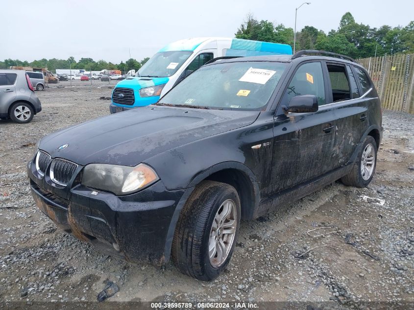 2006 BMW X3 3.0I VIN: WBXPA934X6WD26091 Lot: 39595789