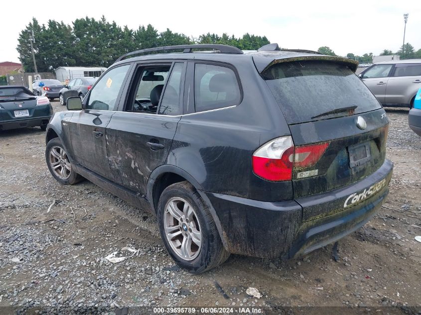 2006 BMW X3 3.0I VIN: WBXPA934X6WD26091 Lot: 39595789