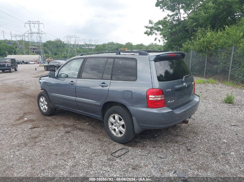 2003 Toyota Highlander Limited V6 VIN: JTEHF21A030128954 Lot: 39595792