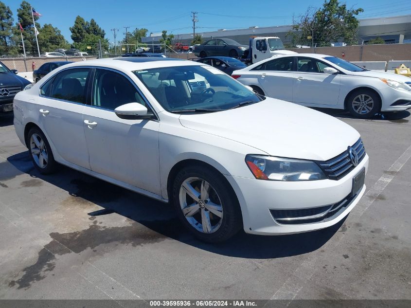 2012 Volkswagen Passat 2.5L Se VIN: 1VWBP7A30CC015474 Lot: 39595936