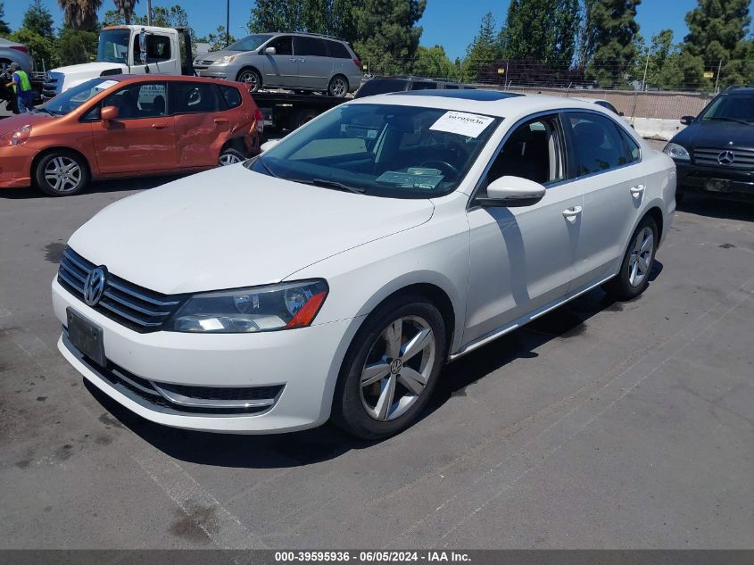 2012 Volkswagen Passat 2.5L Se VIN: 1VWBP7A30CC015474 Lot: 39595936