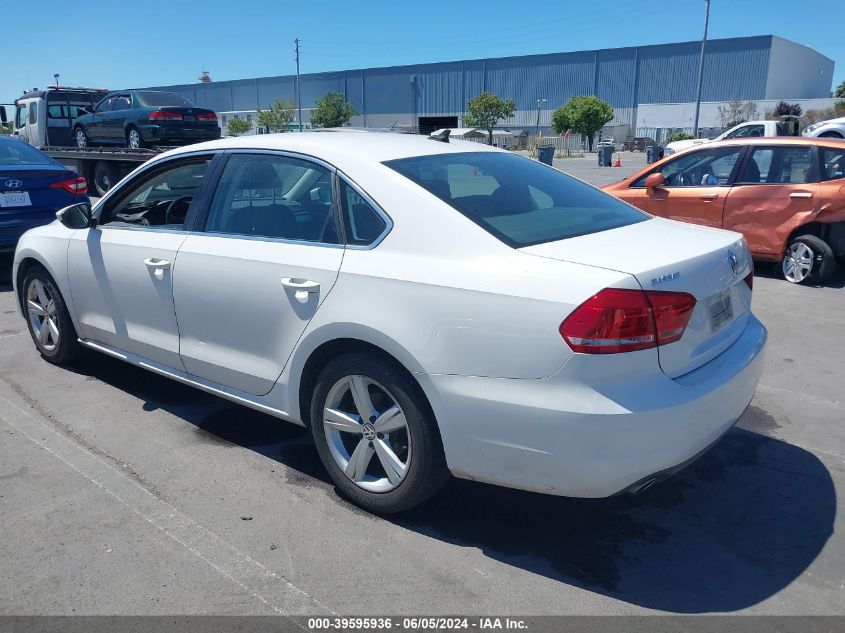 2012 Volkswagen Passat 2.5L Se VIN: 1VWBP7A30CC015474 Lot: 39595936