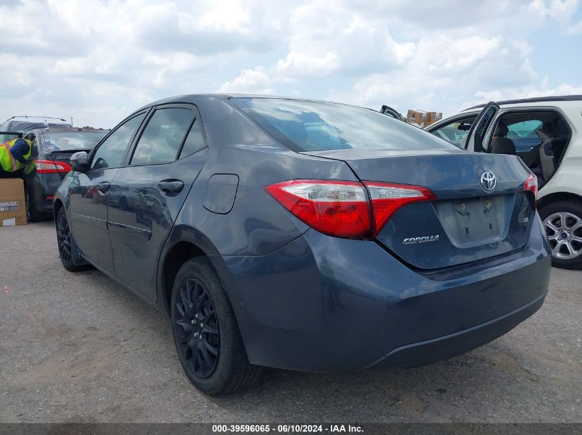 2015 Toyota Corolla Le VIN: 2T1BURHE9FC348833 Lot: 39596065