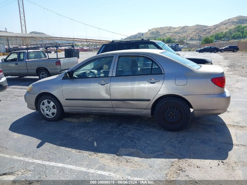 2003 Toyota Corolla Ce VIN: 1NXBR32E73Z080656 Lot: 39596075