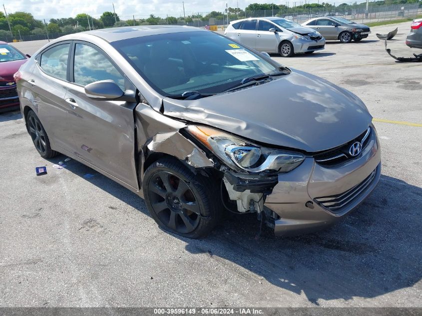 2012 Hyundai Elantra Limited VIN: 5NPDH4AE4CH111668 Lot: 39596149