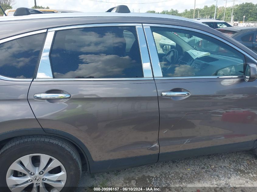 2013 Honda Cr-V Ex-L VIN: 5J6RM3H79DL026450 Lot: 39596157