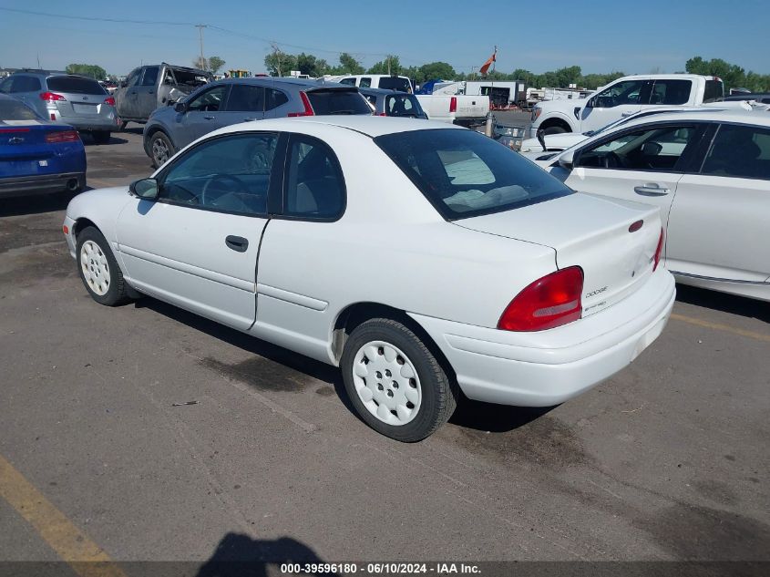 1999 Dodge Neon Highline/Sport/R/T VIN: 3B3ES42Y6XT606475 Lot: 39596180