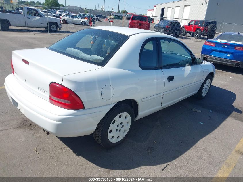 1999 Dodge Neon Highline/Sport/R/T VIN: 3B3ES42Y6XT606475 Lot: 39596180