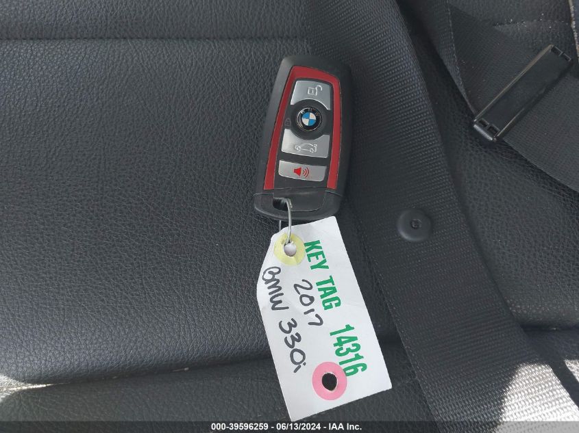 2017 BMW 330I xDrive VIN: WBA8D9C39HA005704 Lot: 39596259