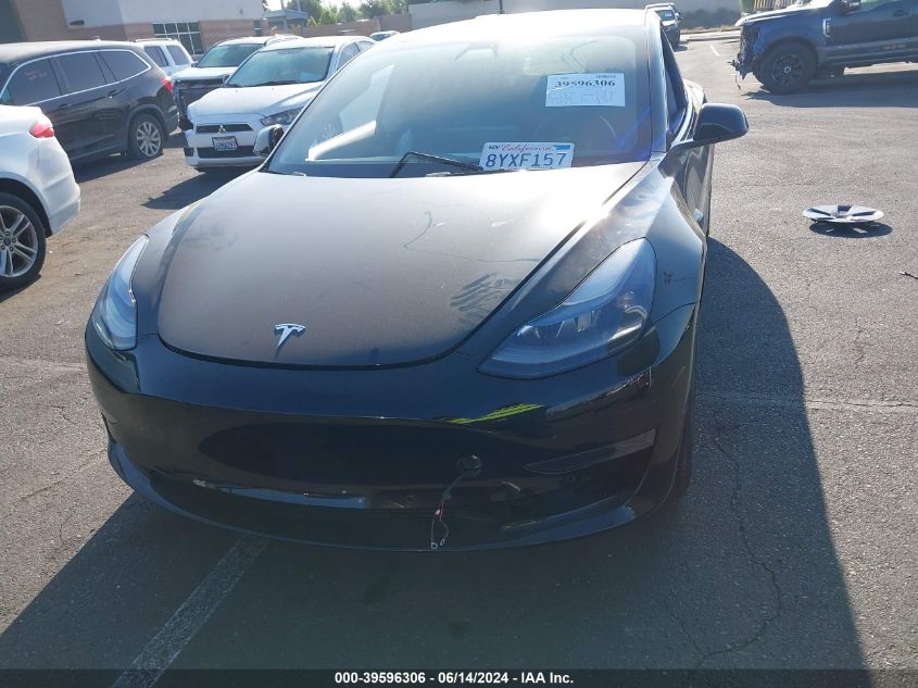 2021 Tesla Model 3 Standard Range Plus Rear-Wheel Drive VIN: 5YJ3E1EA3MF095764 Lot: 39596306