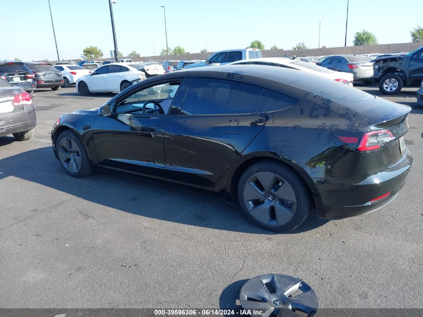 2021 Tesla Model 3 Standard Range Plus Rear-Wheel Drive VIN: 5YJ3E1EA3MF095764 Lot: 39596306