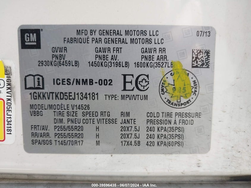 2014 GMC ACADIA DENALI - 1GKKVTKD5EJ134181