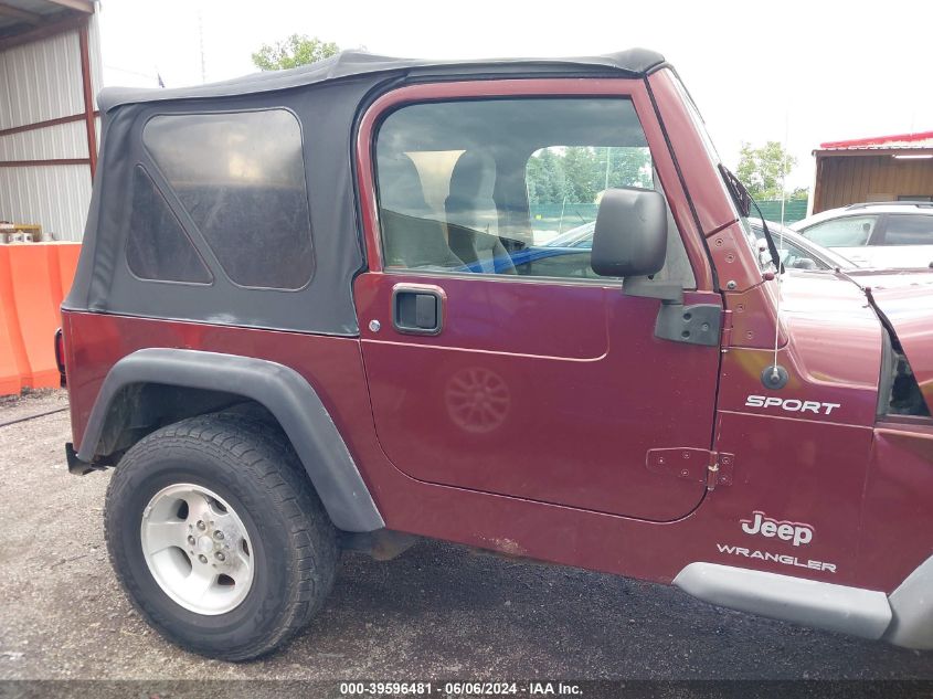 2003 Jeep Wrangler Sport VIN: 1J4FA49S33P328859 Lot: 39596481