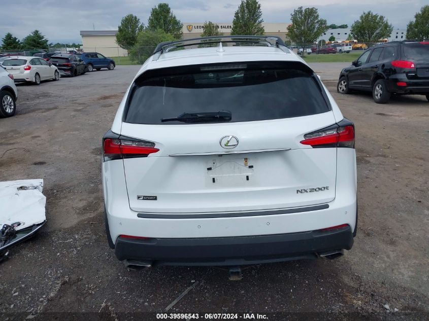 2016 Lexus Nx 200T F Sport VIN: JTJBARBZ0G2069286 Lot: 39596543