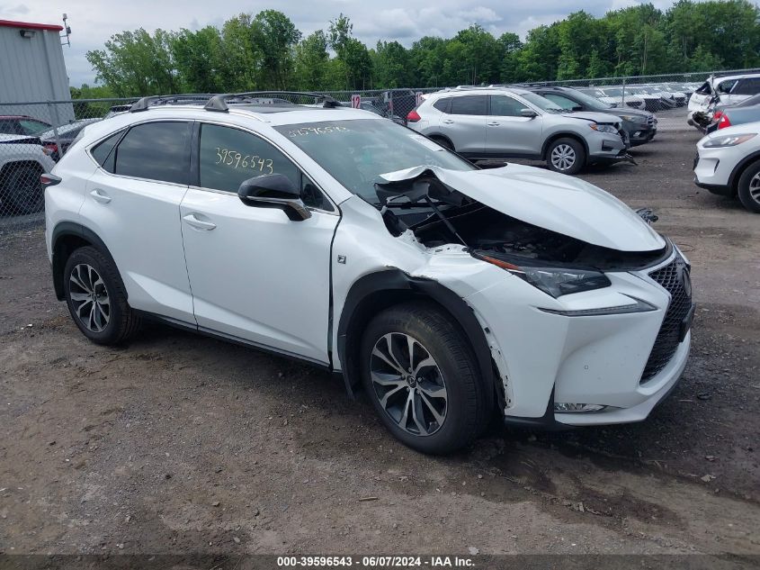 2016 Lexus Nx 200T F Sport VIN: JTJBARBZ0G2069286 Lot: 39596543