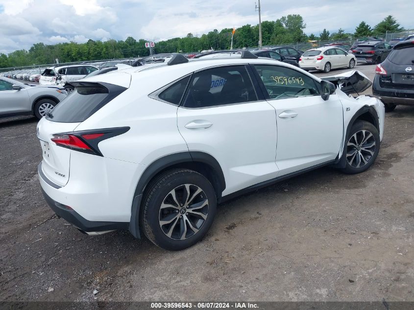 2016 Lexus Nx 200T F Sport VIN: JTJBARBZ0G2069286 Lot: 39596543