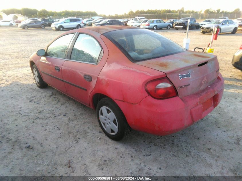 2005 Dodge Neon Se VIN: 1B3ES26C65D101123 Lot: 39596581