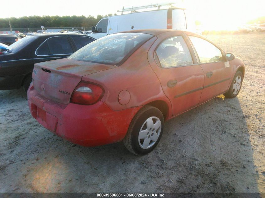 2005 Dodge Neon Se VIN: 1B3ES26C65D101123 Lot: 39596581