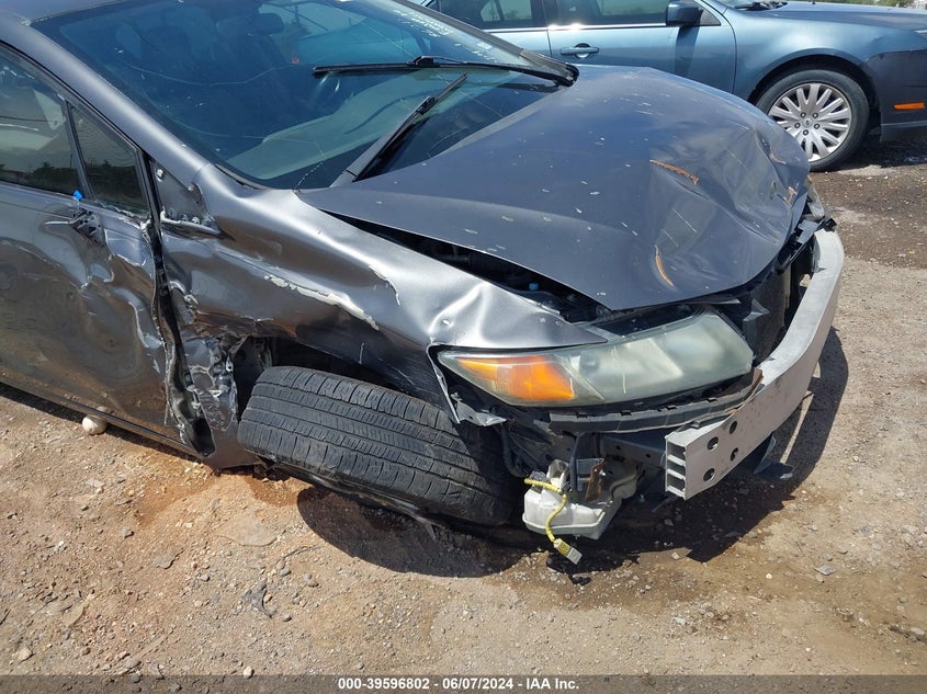 2012 Honda Civic Lx VIN: 2HGFB2F52CH608624 Lot: 39596802