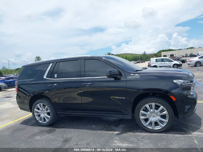 2022 Chevrolet Tahoe C1500 High Country VIN: 1GNSCTKL5NR144646 Lot: 39596814