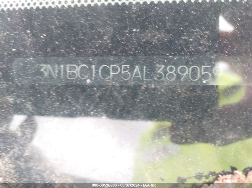 2010 Nissan Versa 1.8S VIN: 3N1BC1CP5AL389059 Lot: 39596863