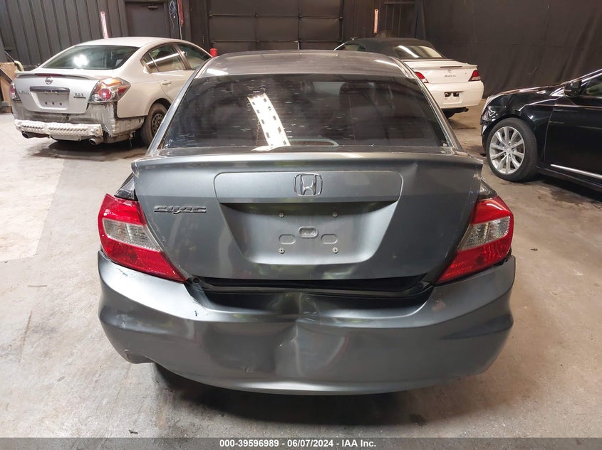 2012 Honda Civic Lx VIN: 19XFB2F53CE312991 Lot: 39596989