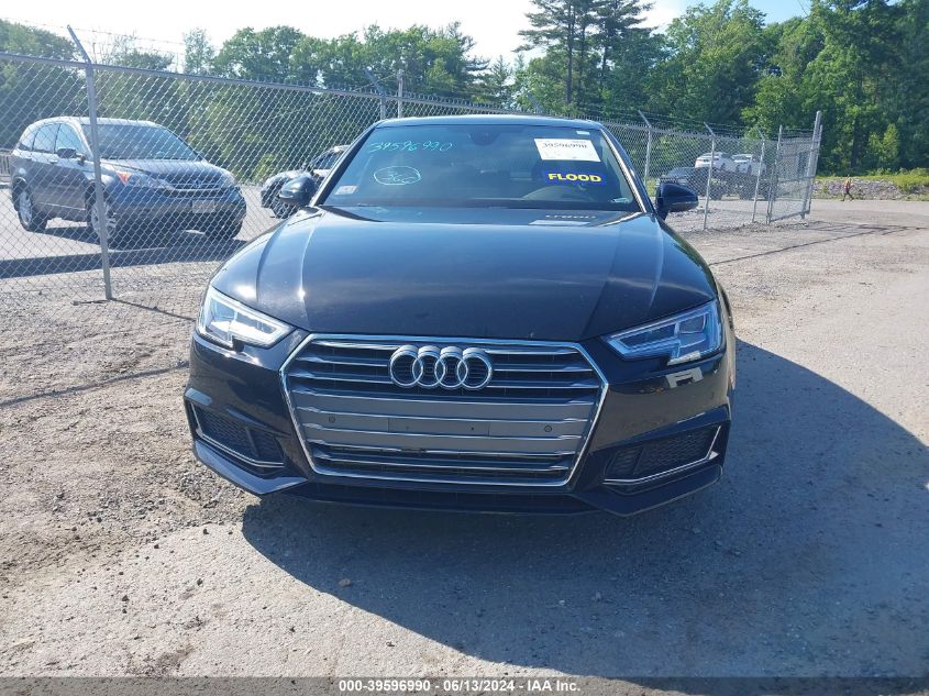 2019 Audi A4 40 Premium VIN: WAUHMAF46KA052136 Lot: 39596990