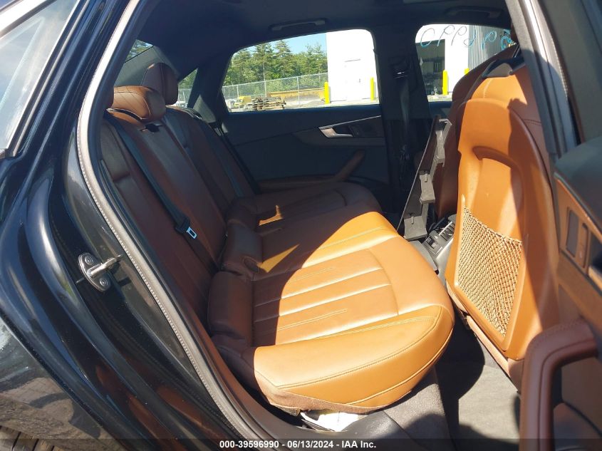 2019 Audi A4 40 Premium VIN: WAUHMAF46KA052136 Lot: 39596990