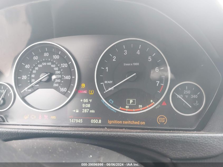 2012 BMW 328I VIN: WBA3A5C52CF345463 Lot: 39596998