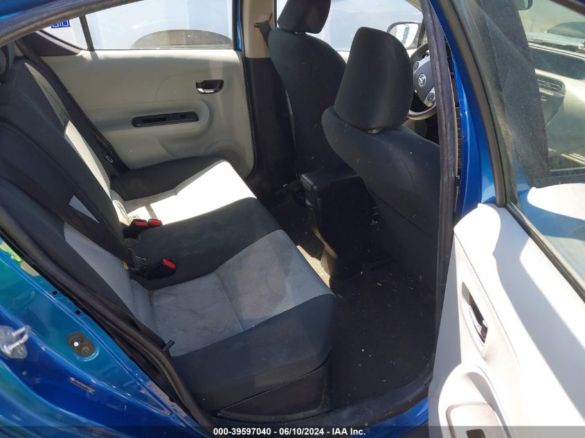 2012 Toyota Prius C Two VIN: JTDKDTB34C1503387 Lot: 39597040