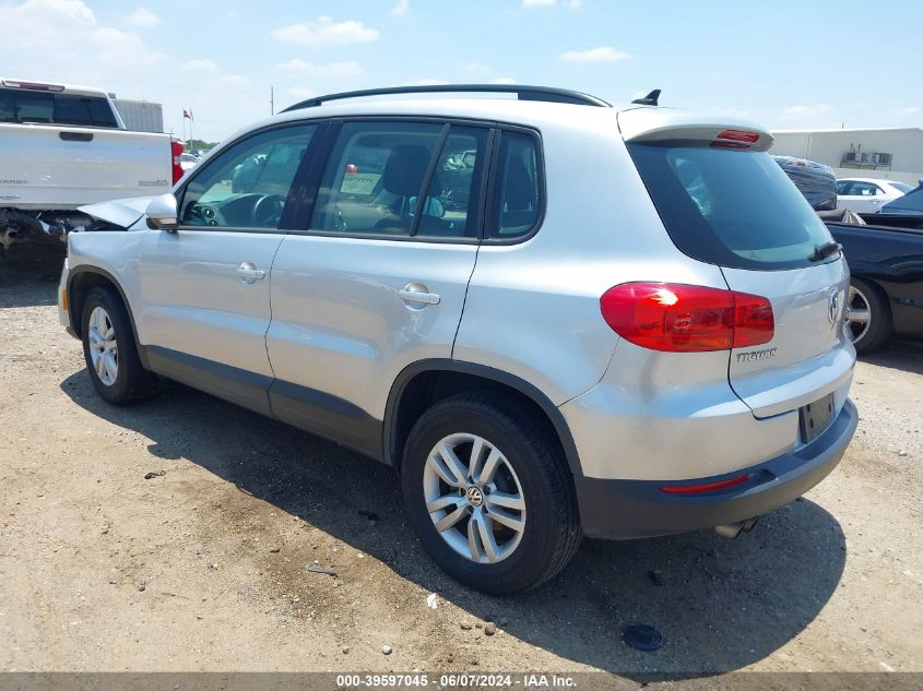 2015 Volkswagen Tiguan S VIN: WVGAV7AX8FW523567 Lot: 39597045