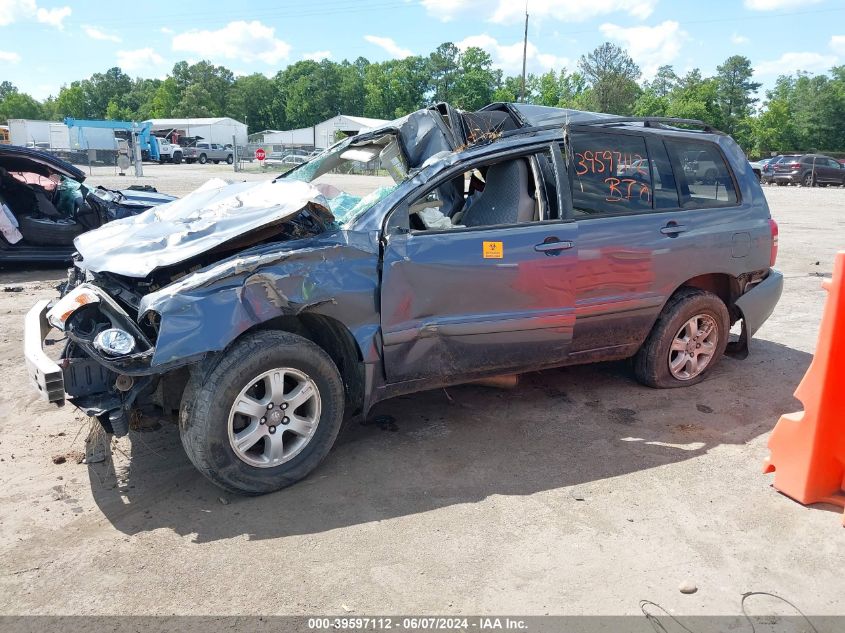 2002 Toyota Highlander V6 VIN: JTEHF21A420077621 Lot: 39597112
