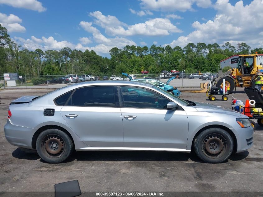 2014 Volkswagen Passat 2.5L S VIN: 1VWAP7A30EC011889 Lot: 39597123