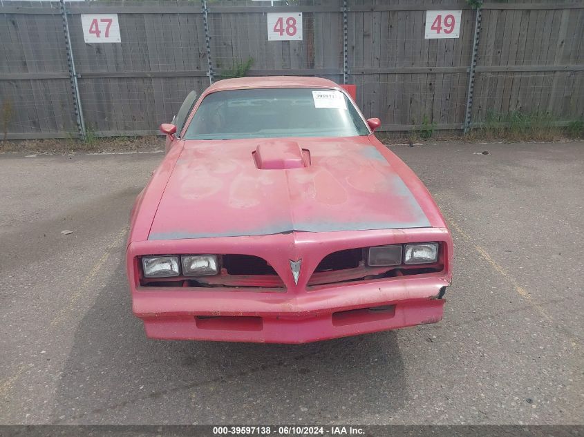 1978 Pontiac Trans Am VIN: 2W87K8L178442 Lot: 39597138