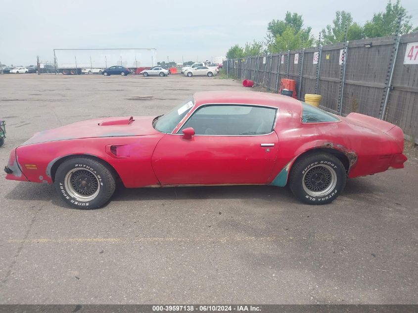 1978 Pontiac Trans Am VIN: 2W87K8L178442 Lot: 39597138