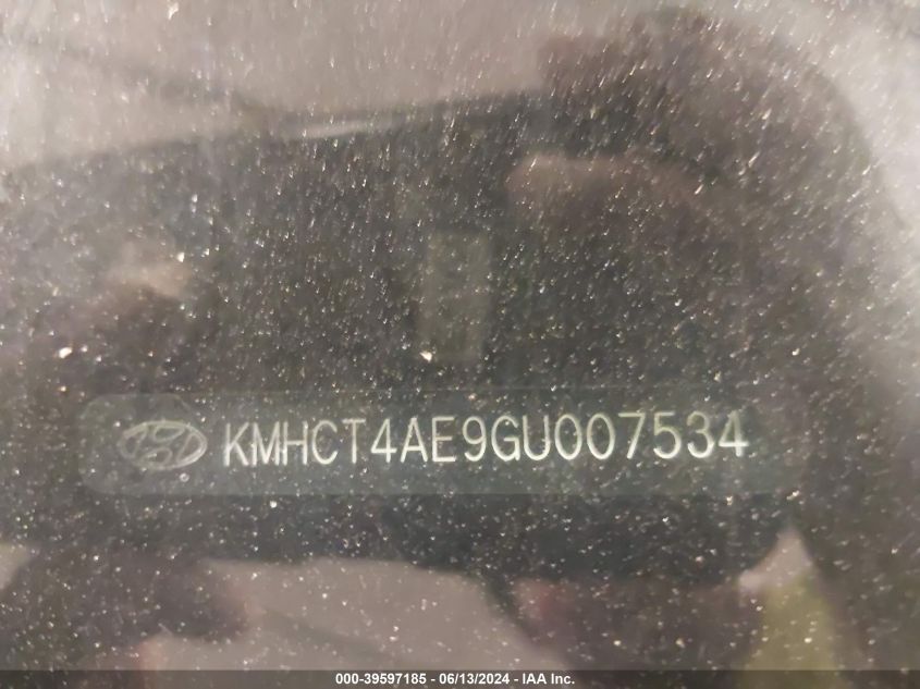 2016 Hyundai Accent Se VIN: KMHCT4AE9GU007534 Lot: 39597185