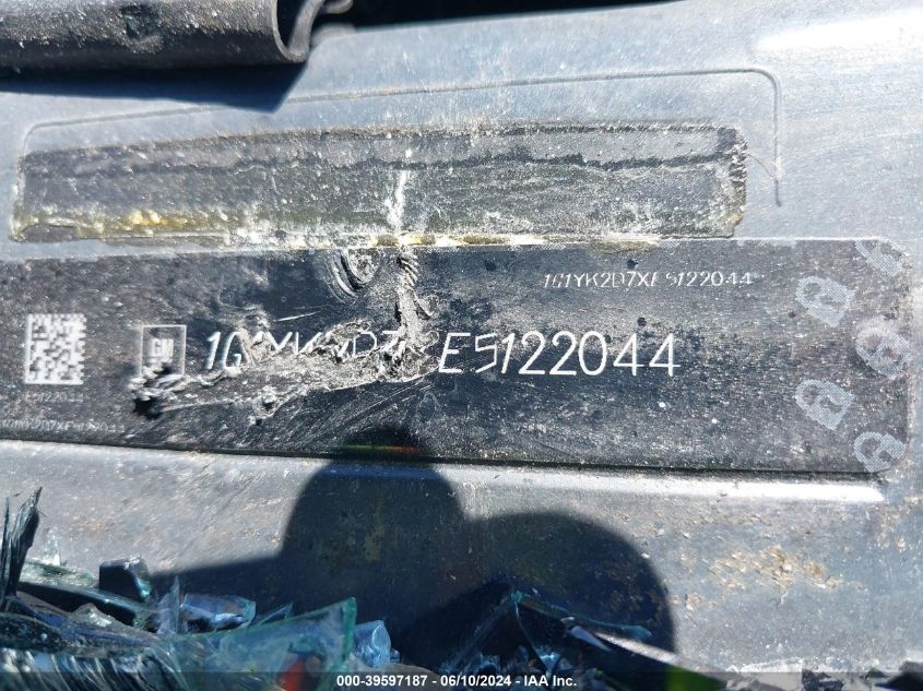 2014 Chevrolet Corvette Stingray Z51 VIN: 1G1YK2D7XE5122044 Lot: 39597187